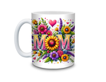 Load image into Gallery viewer, Floral Coffee Mug – Cheery Happy Flowers - Sunflower  Mother’s Day Gift | 11 oz Ceramic Mug
