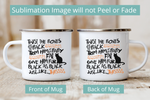 Load image into Gallery viewer, Camp Mug - White Enamel - Hocus Pocus -Twist the Bones -  - 12 oz
