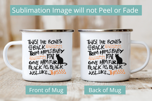 Camp Mug - White Enamel - Hocus Pocus -Twist the Bones -  - 12 oz