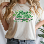 Load image into Gallery viewer, Here For The Shenanigans - St Patricks Day T-Shirt - Saint Paddy&#39;s Day Tee
